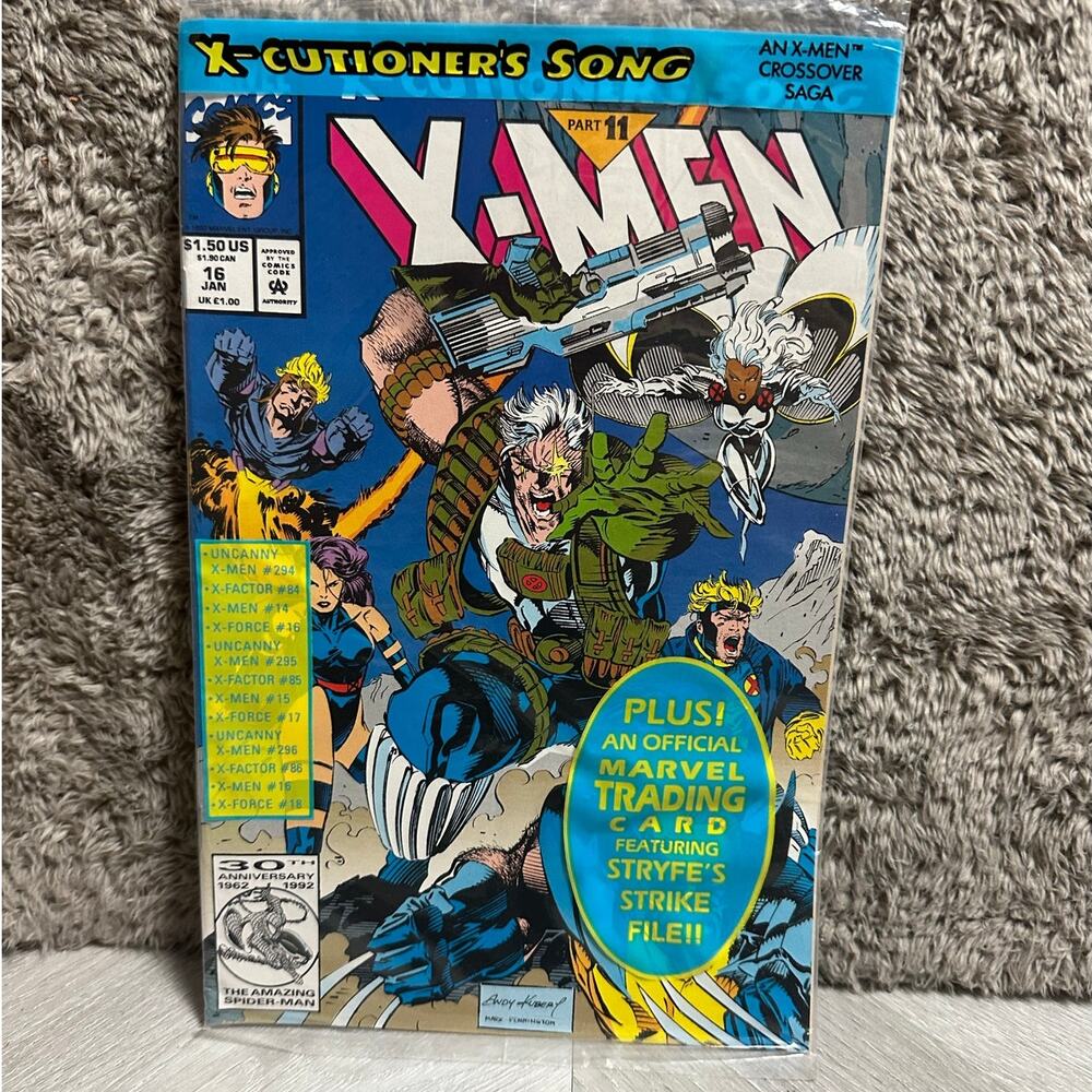 X-Men #16 Executioner's Song 11 Marvel Comics 1993 Sealed in Bag w/ Card Marvel